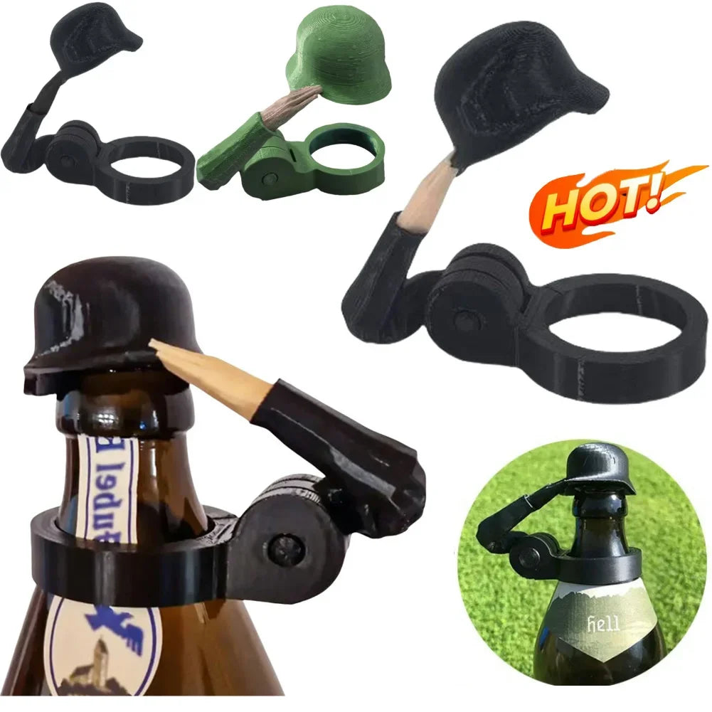 Soldier Salute Beer Bottle Cover
