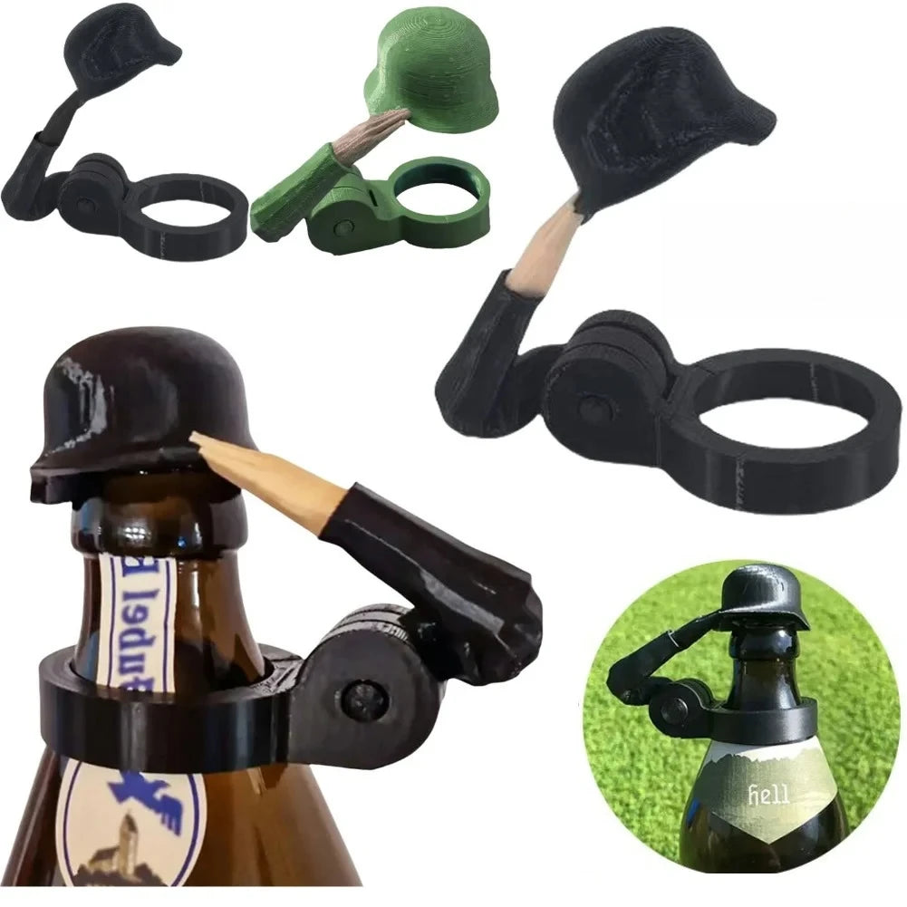 Soldier Salute Beer Bottle Cover
