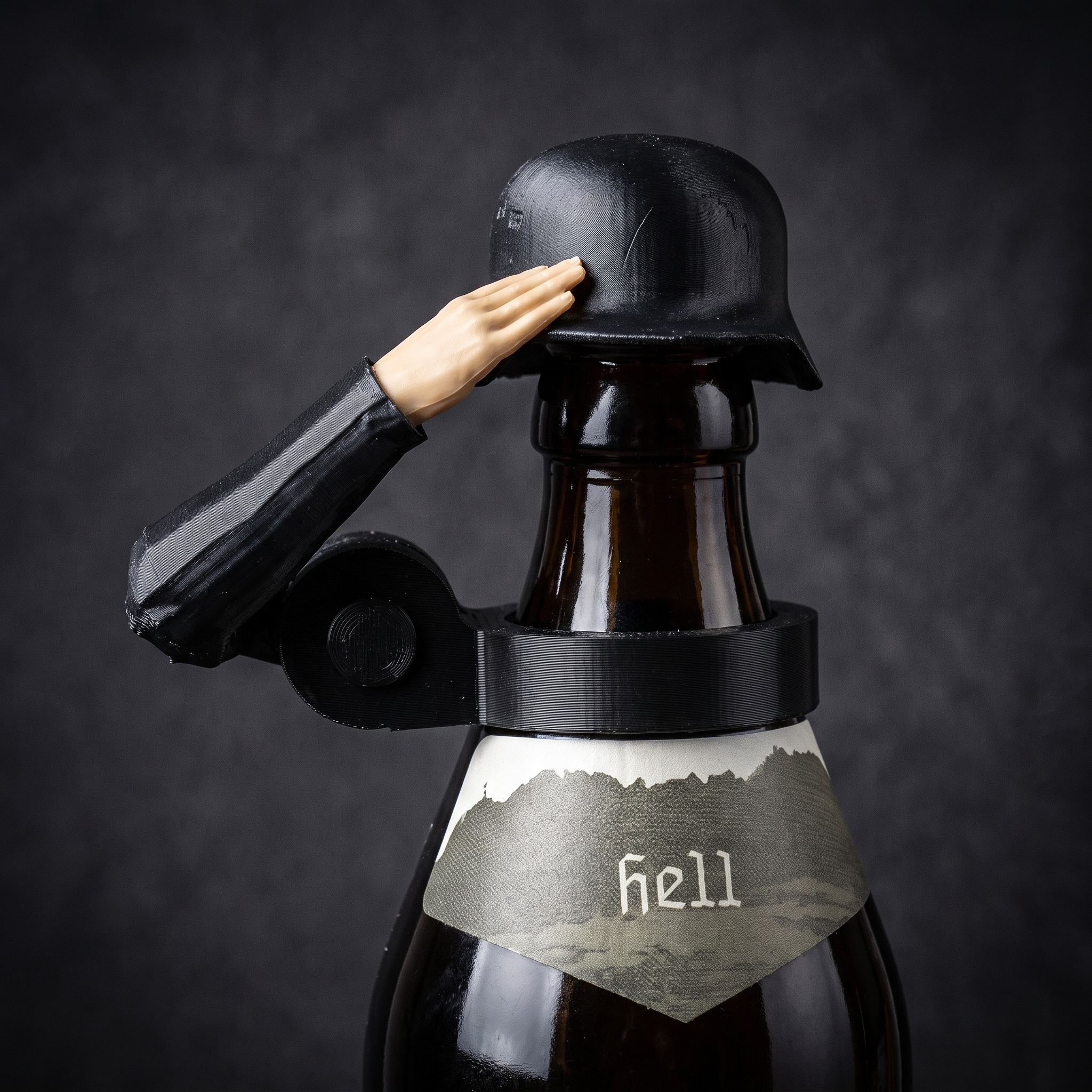 Soldier Salute Beer Bottle Cover